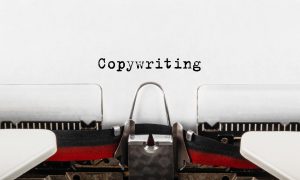 Text Copywriting typed on retro typewriter Text Copywriting typed on retro typewriter